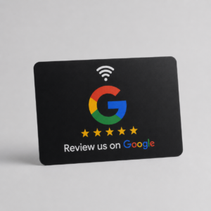 Zwarte Google Review Kaart met NFC